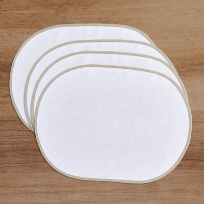 Chloe - 100% Pure Linen Oval Placemats
