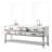 White Oak 80x22 Double Bath Vanity, With Confident Cultured Marble Top, Faucet & 36 In. Mirrors Vanity In 80 W X 22 D,
