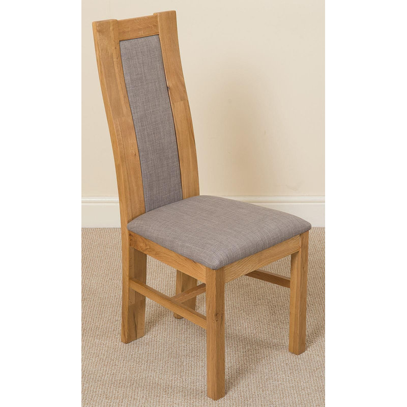 Aaden 48cm H Upholstered Side Chair, Light Oak