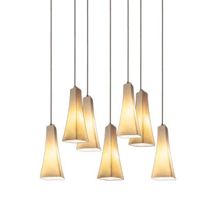 Luminaire suspendu conique à 7 lumières