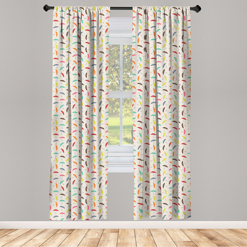 Umbrella Semi-Sheer Rod Pocket Sliding Panel, 28" x 95"