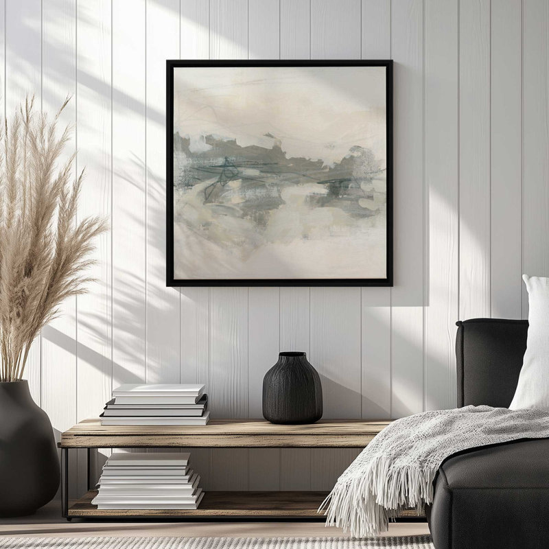 «Soft Lines of Memory I», reproduction sur toile dans un cadre, Or poli, H 24,75 po x l 24,75 po