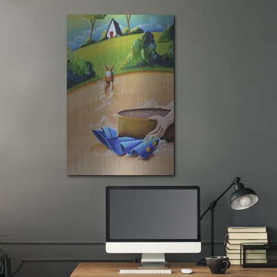 Luxe métal art «Peter Rabbit 8» par Cindy Thornton, «Peter Rabbit 8» par Cindy Thornton