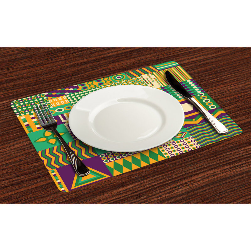 Polyester Abstract Rectangle Placemat