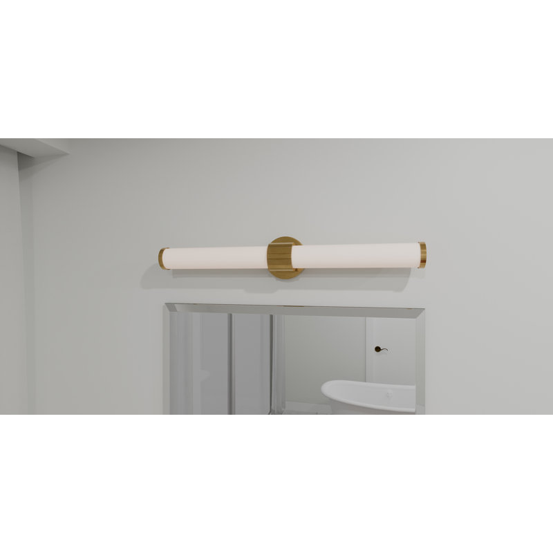 Madene Dimmable LED Vanity Light, Aged Brass