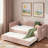 Upholstered Daybed With Trundle, Usb Port And Side Pockets-1367524574