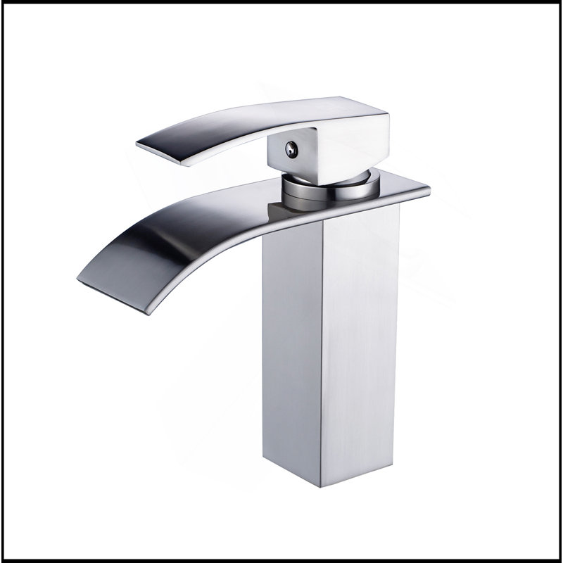 Robinet de salle de bain en nickel brossé pour lavabo de salle de bain à un trou