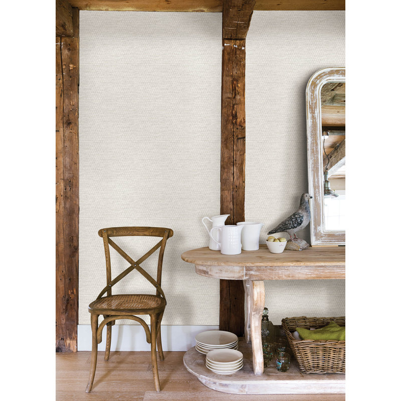 Papier peint tressé, Gazon blanc