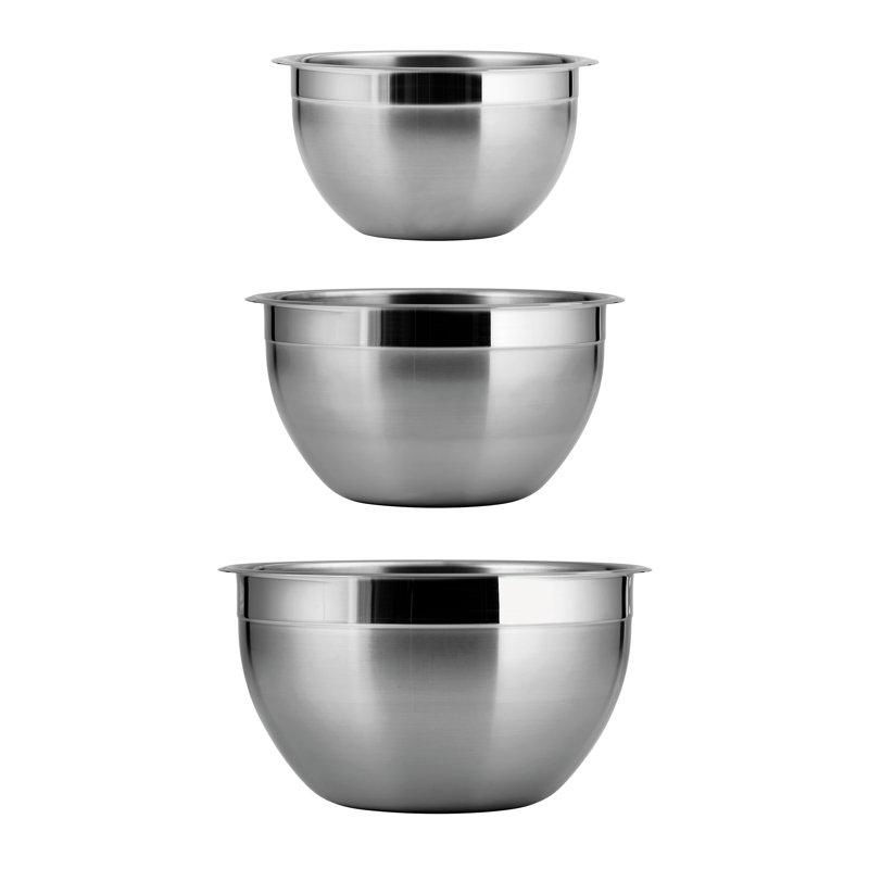 Ensemble de bols à mélanger en acier inoxydable 3 pièces Tramontina Gourmet