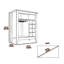 Armoire de bar Essential, une tablette ouverte, six supports à vin intégrés, un tiroir - gris clair