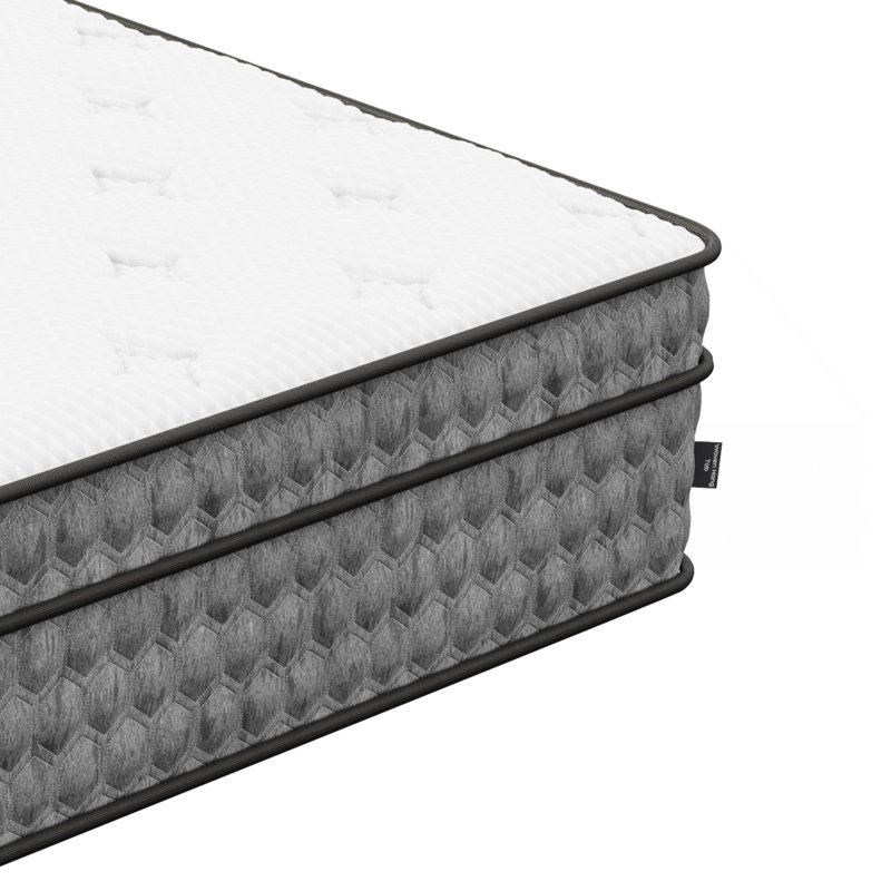 Literie en gel 11 pouces à sensation moyenne, blanc, 75 po x 38 11 po, matelas 57 lb, moyen, 18 largeurs,, Twin, 10.71"