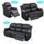 Ensemble de salon inclinable en similicuir 3 pièces Dimitricus