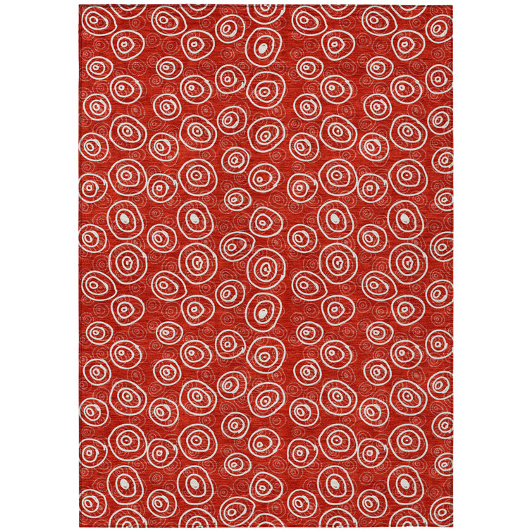 Washable Geometric Indoor / Outdoor Rug
