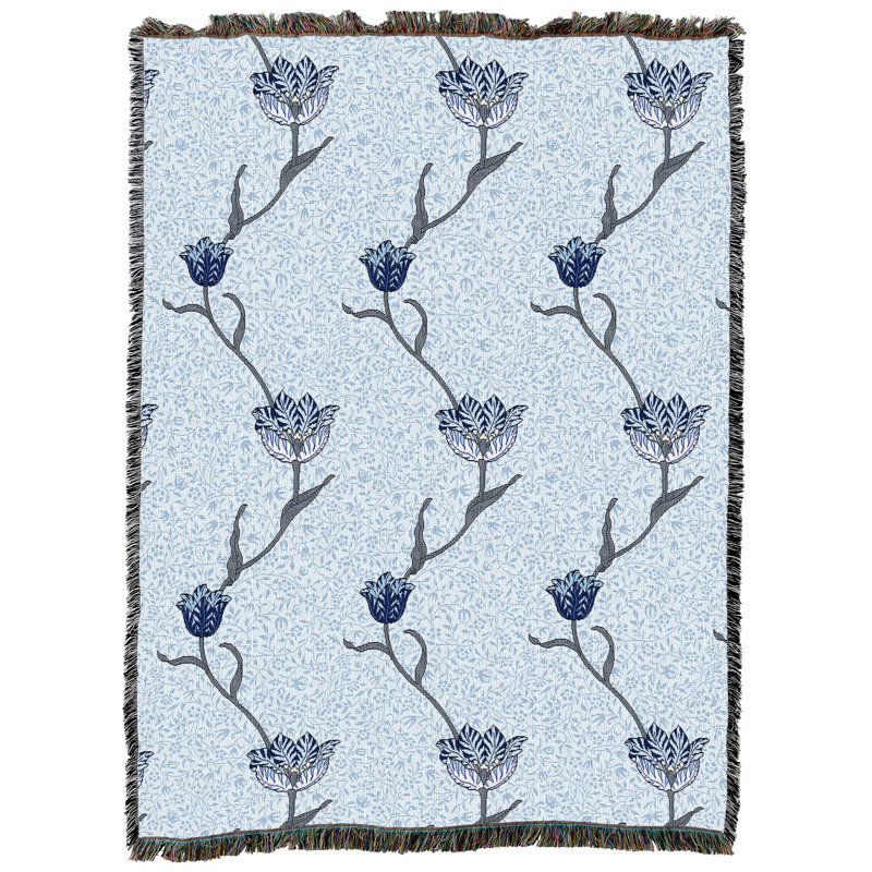 Couverture de jardin William Morris, L 72 po x L 54 po, Bleu