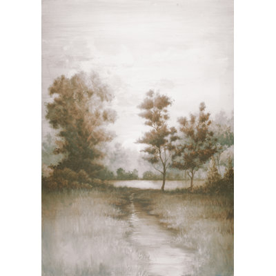 «Soft Landscape with Path and Trees», reproduction d'art sur toile tendue
