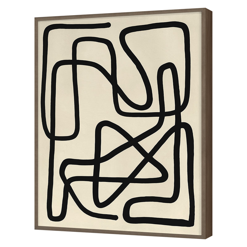 Smooth Moves 1 Print by Kyle Goderwis, Walnut, 46" H x 34" W x 1.5" D