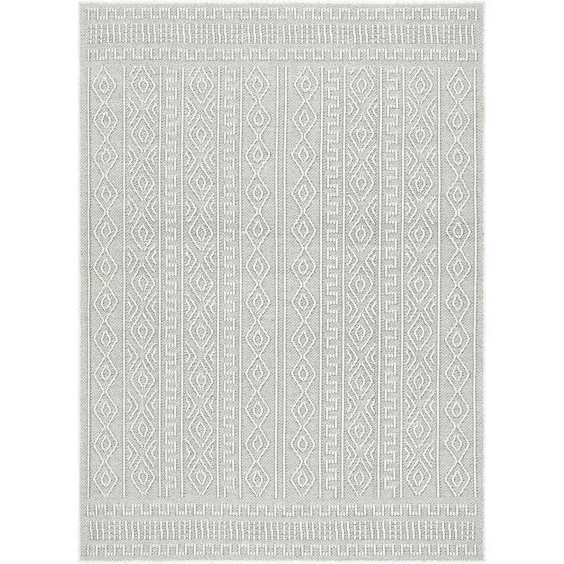 Tapis intérieur / extérieur rectangulaire Jual, Rectangle 2 pi x 2 pi 11 po