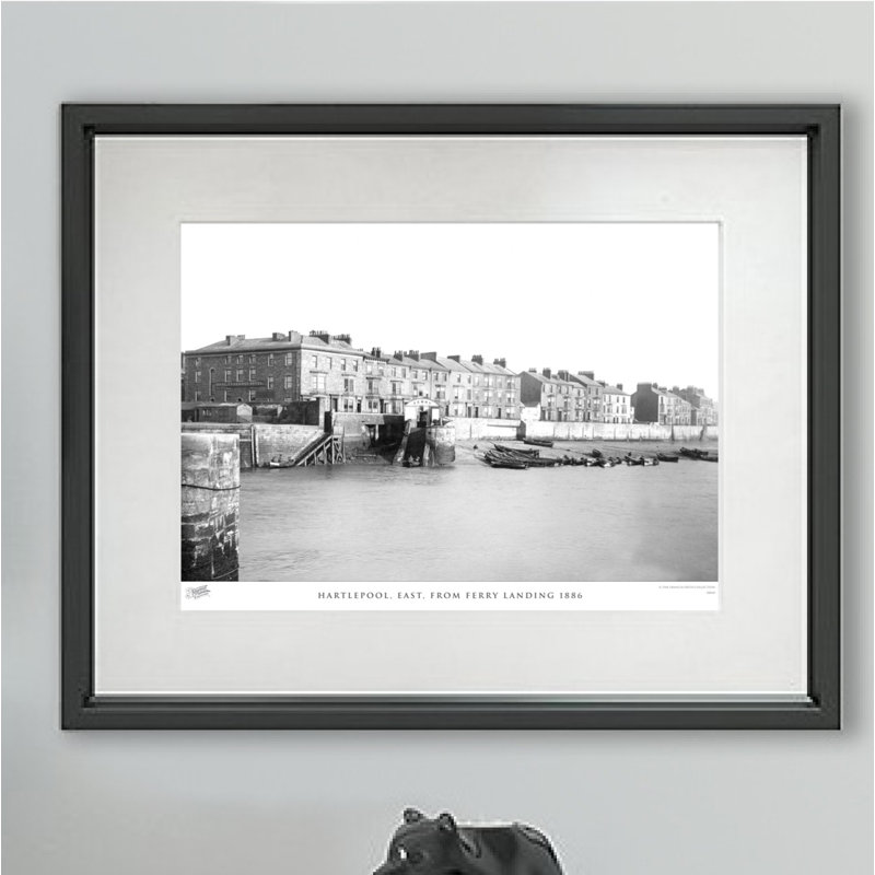 Hartlepool, East, From Ferry Landing 1886 - Single Picture Frame Print, 28cm H x 36cm W x 2.3cm D