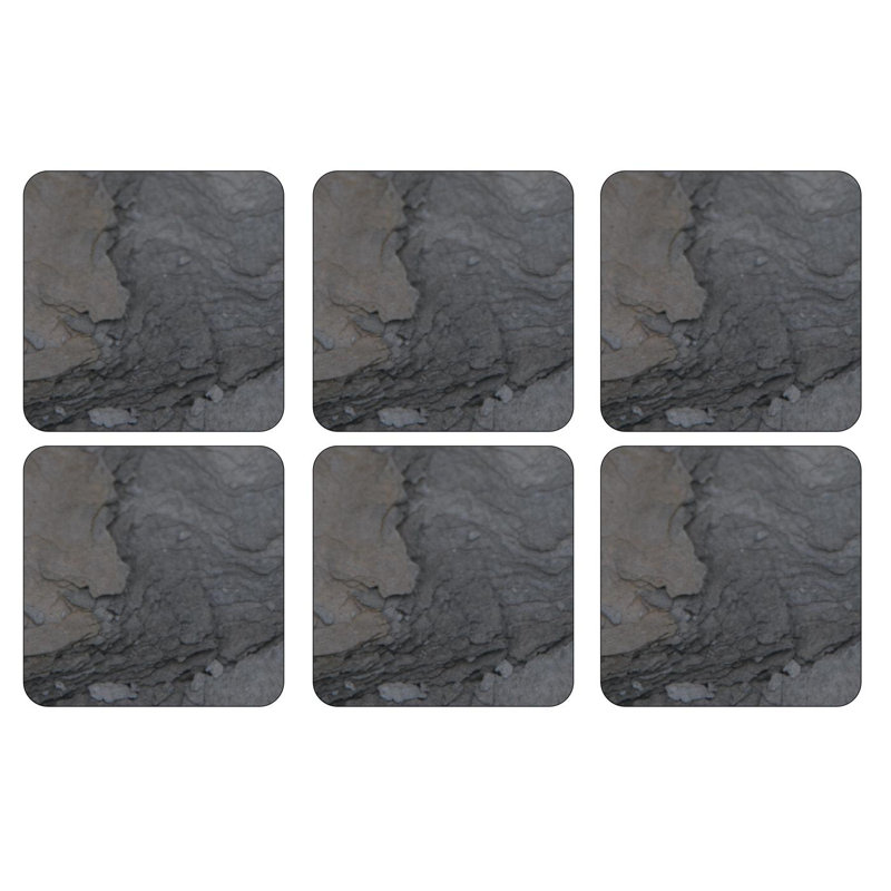 Portmeirion, Pimpernel, Coasters - Earth Slate, Black