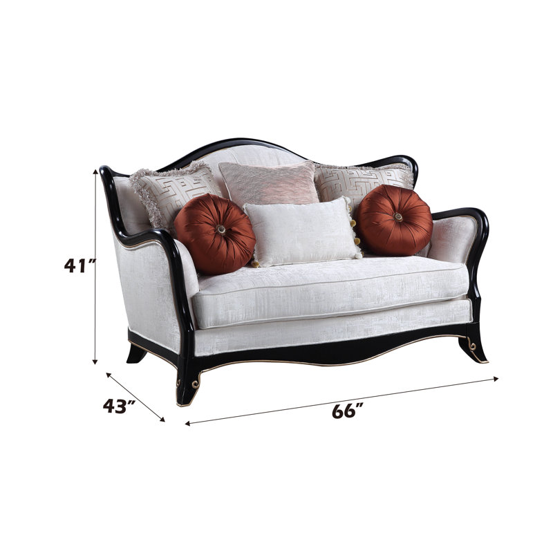 Canapé Kimella, H 41 po x l 66 po x P 43 po, Tissu gris pâle
