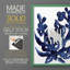 «Indigo Brush Blooms I», reproduction encadrée - bois massif-927820100-927820103
