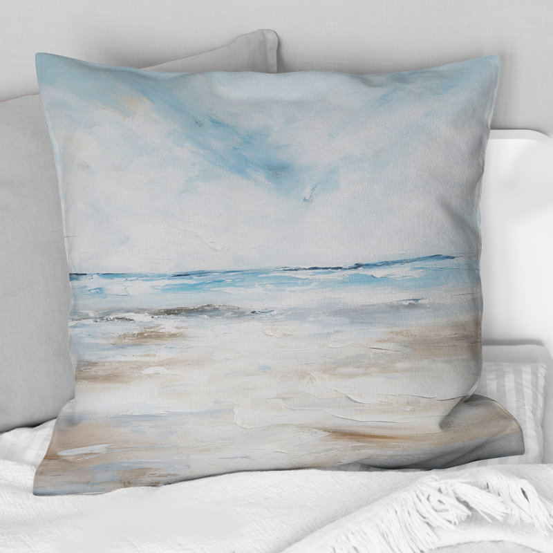 Coussin Coastal Beach Minimal Scenery I - Coastal Ocean