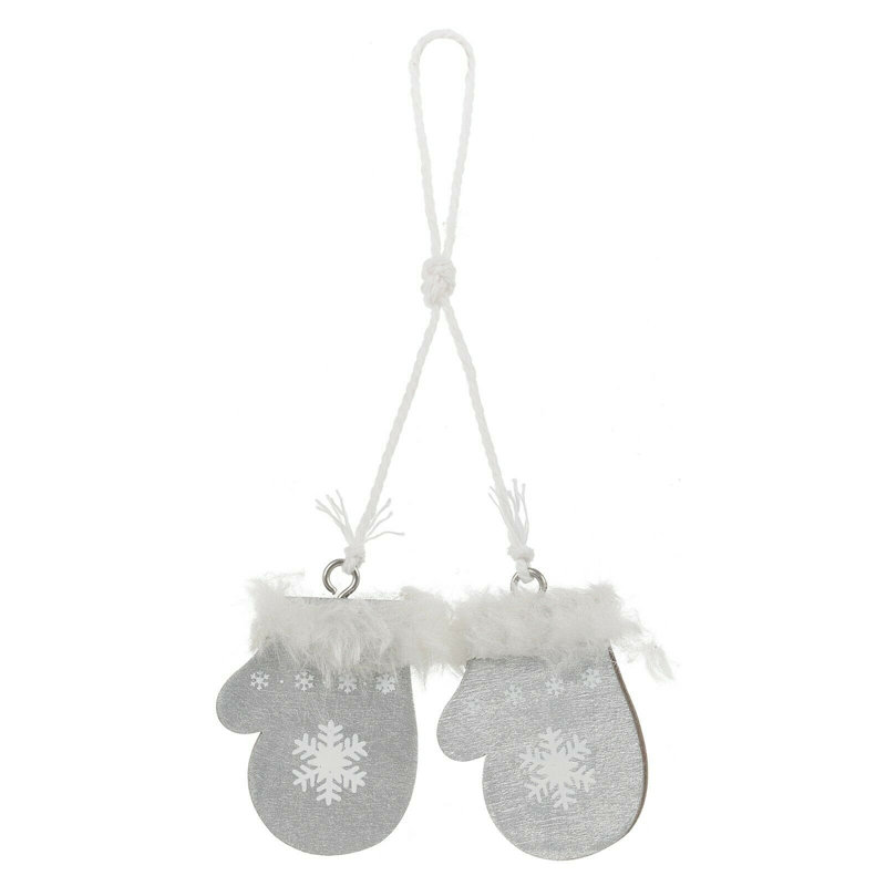 1cm Wood Hanging Figurine Ornament, White