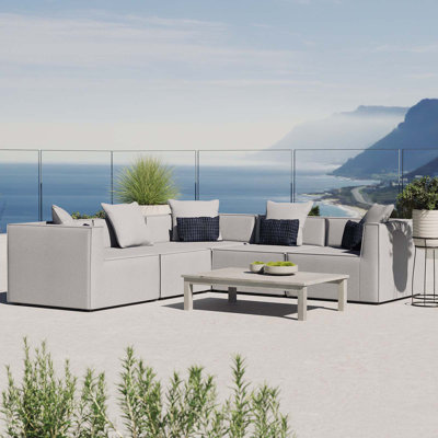 Modway Saybrook Outdoor Patio Upholstered 5-Piece Sectional Sofa by Modway