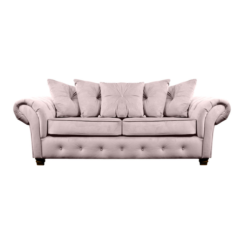 Lila 2 Seater Velvet Sofa, Blush