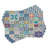 East Urban Home Colourful Place Mats Set of 8 Mediterranean Flora Tiles 8 pcs Multicolor