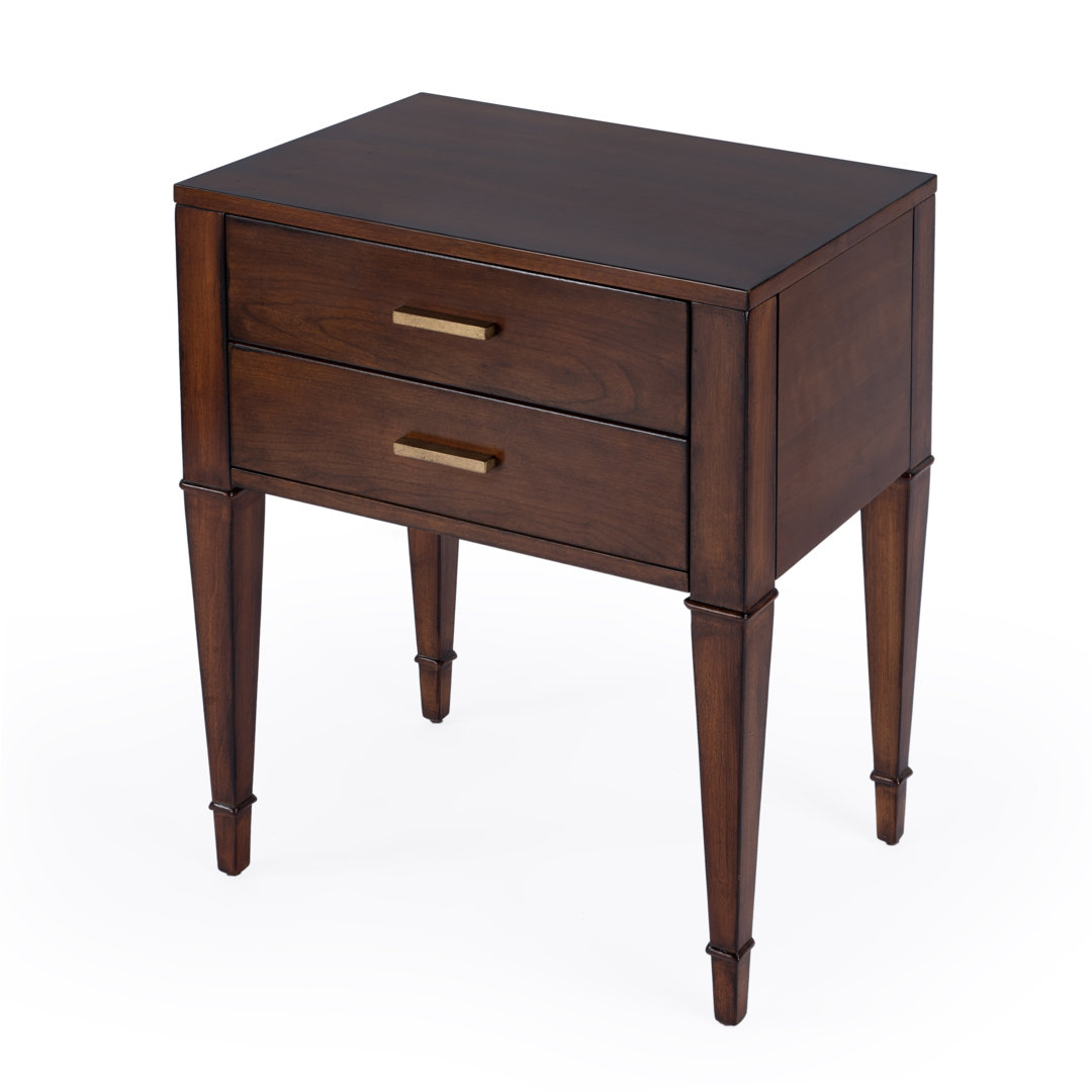 Mazekine Solid Wood Nightstand Lark Manor™ 