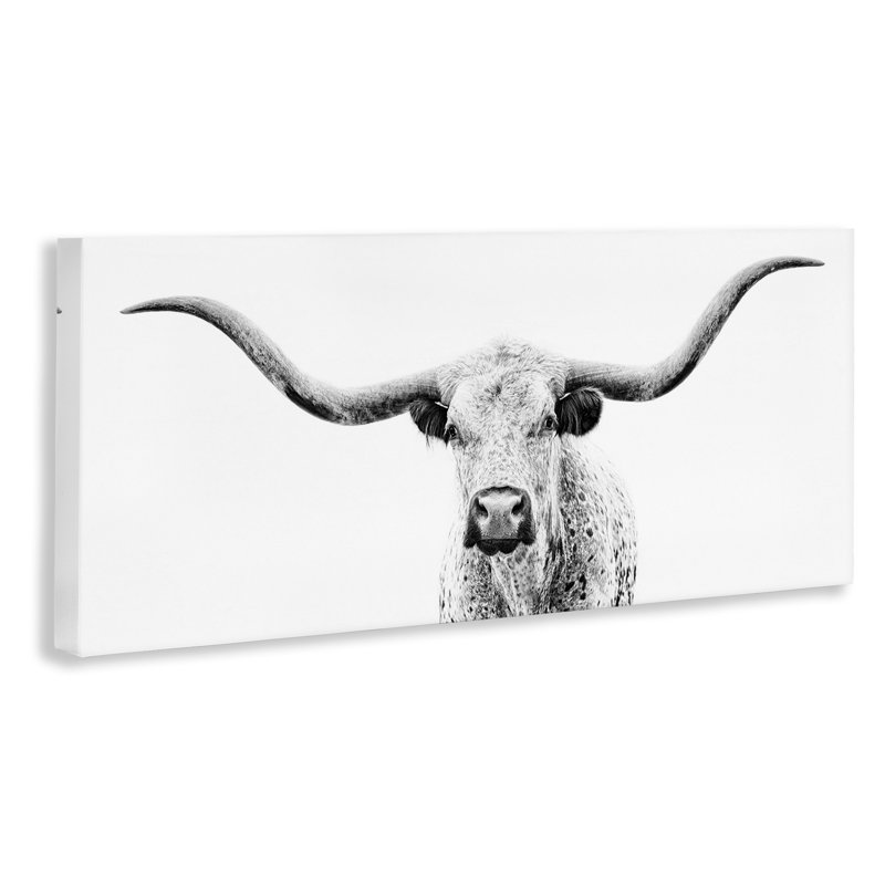 Longhorn Burchett, impression sur toile tendue, H 20 po x l 48 po x P 1,5 po