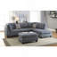3 pièces Canapé modulaire gris et gris