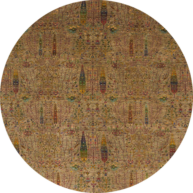 Abstract Indoor Rug, Round 3'