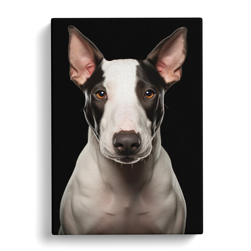 English Bull Terrier Colour Field - Wrapped Canvas, 76cm H x 50cm W x 3cm D
