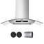 36" Wall Mount Range Hood Ceiling Mount Vent 800CFM Gesture & Touch Control