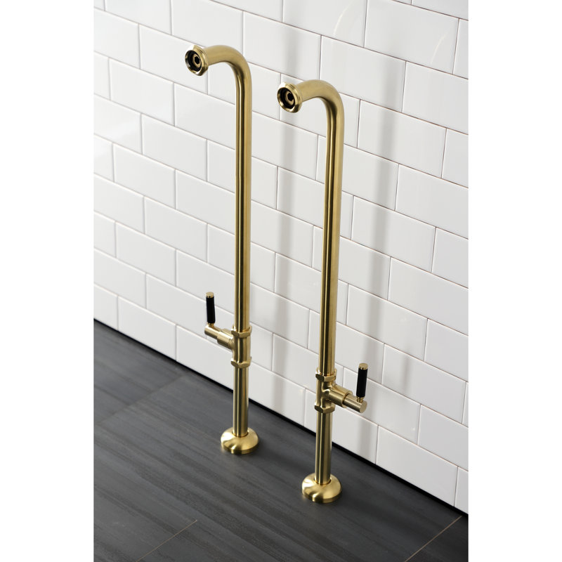 Kingston Brass Concord Freestanding Tub Supply Line, Brushed Brass