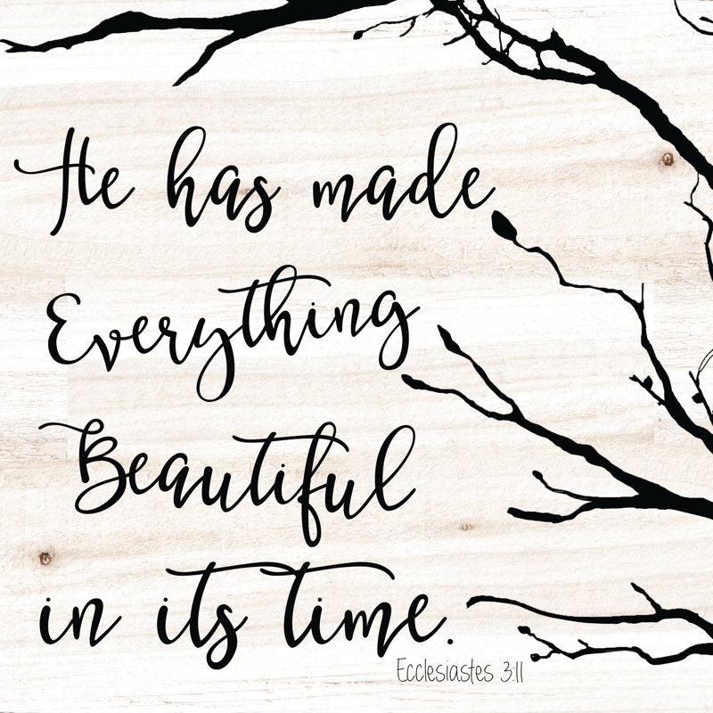 He Has Made - Wrapped Canvas Print, 30cm H x 30cm W