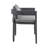 Ceion Outdoor Patio Rectangular Dining Table Set In Aluminum With Gray Cushions-104562799