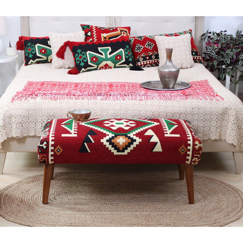 Parshall 91cm Wide Rectangle Geometric Footstool Ottoman