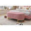 Banc de rangement rembourré avec pieds capitonnés en métal-370199820