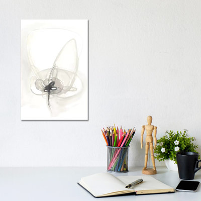 Neutral Floral Gesture IV by June Erica Vess - Wrapped Canvas Painting