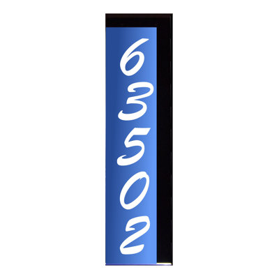 Enseigne d’adresse verticale à del avec panneau solaire