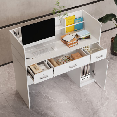 Rectangle Manufactured Wood Reception Desk