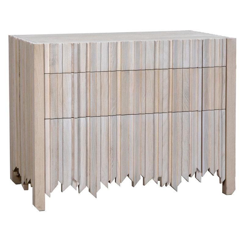 Commode 3 tiroirs en bois massif Desdemona