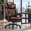 Grand et grand fauteuil de bureau 800 lb, fauteuil de direction avec appui-tête réglable, siège extra large à haut dossier, similicuir robuste pour le bureau, grand fauteuil de bureau confortable-846626515