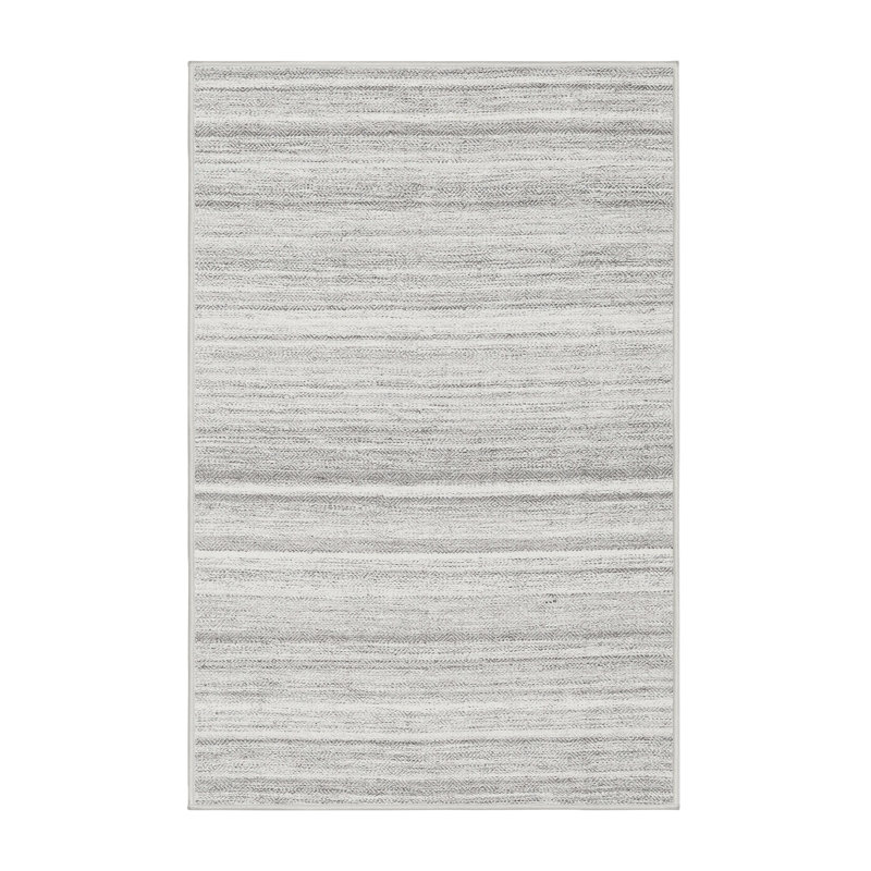 Tapis à motif abstrait gris / noir, Rectangle 8 pi x 10 pi