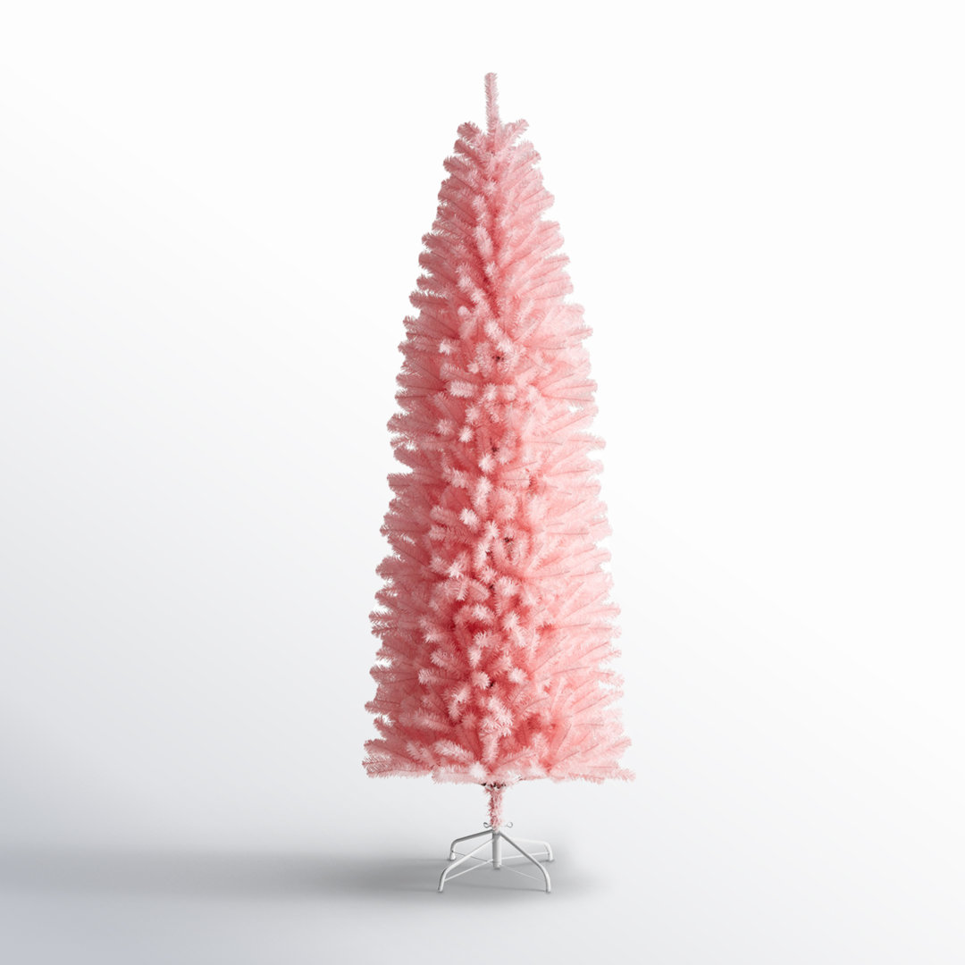 Pink Pencil Tinsel Artificial Christmas Tree The Holiday Aisle® 