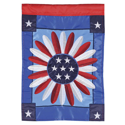 Flag Patriotic Flower 13x18