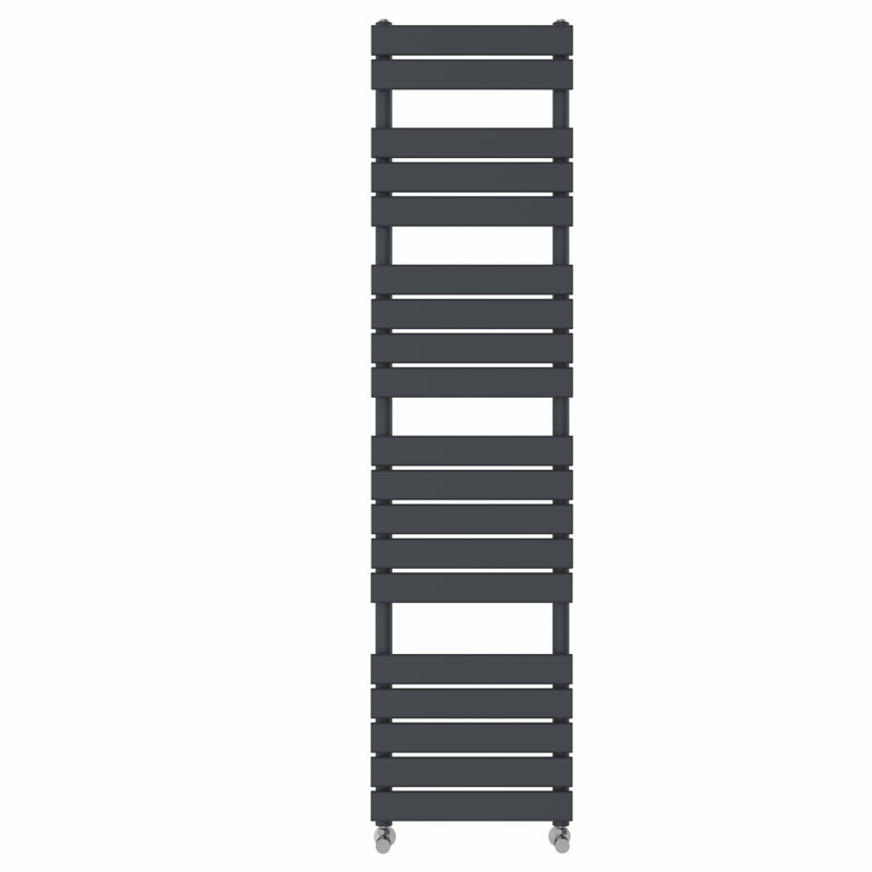 Burson Flat Panel Towel Rail Heated Towel Rails, 180cm H x 45cm W x 6.2cm D, Anthracite